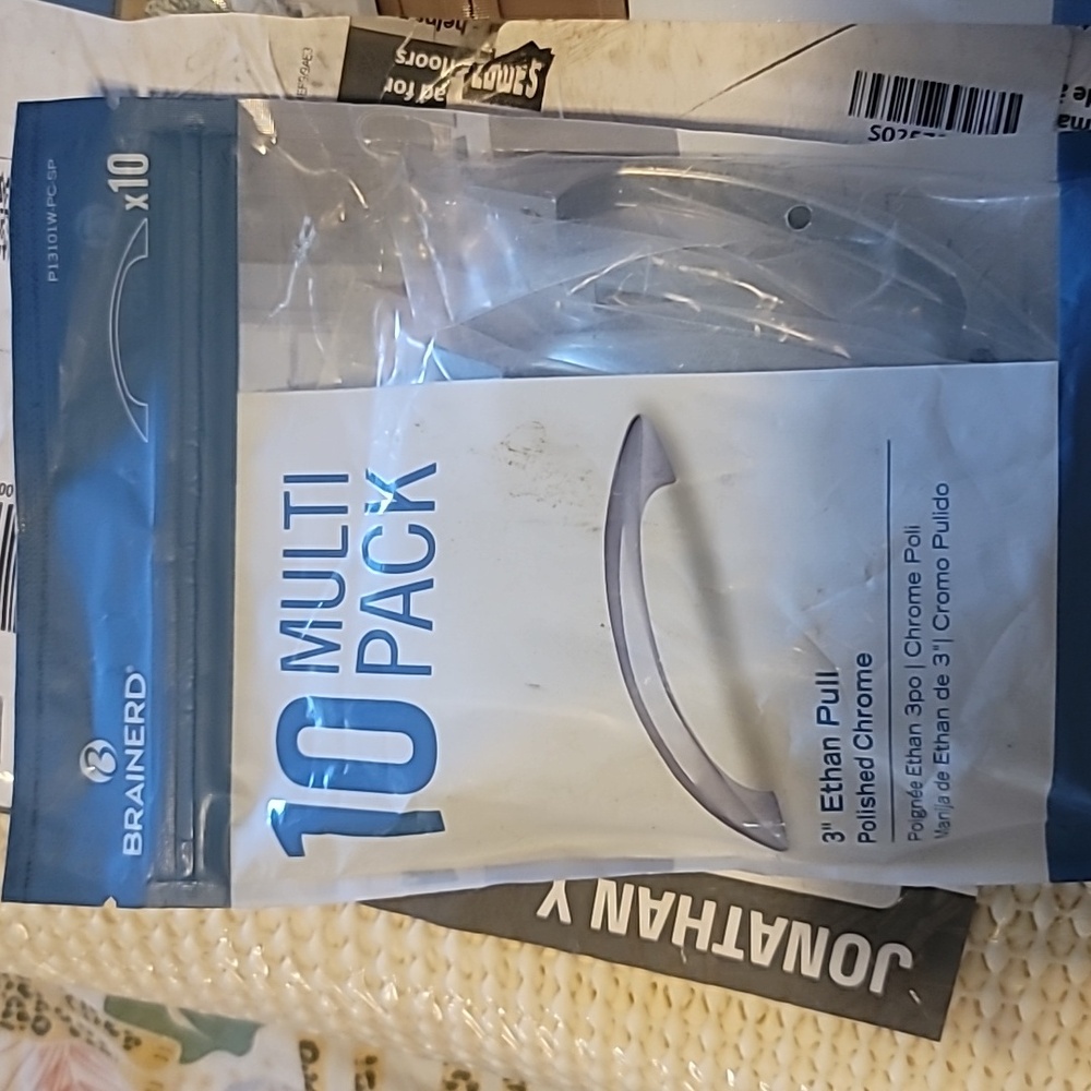 Brainerd 10 multi pack polish chrome handles 3 inch.